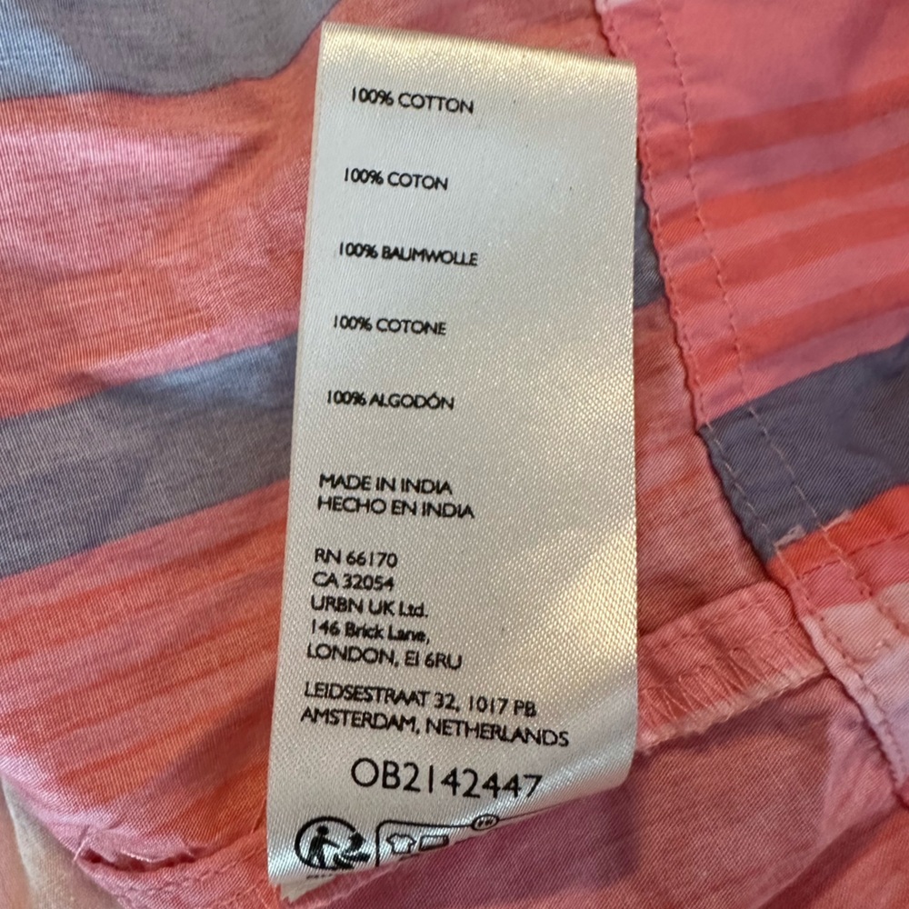 Free People Primavera Reversible Striped Midi Dress Strawberry Combo Size Large - Picture 14 of 16